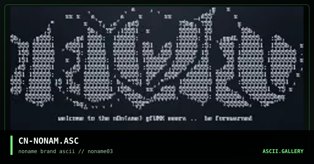 CN-NONAM.ASC, by cain, 1996