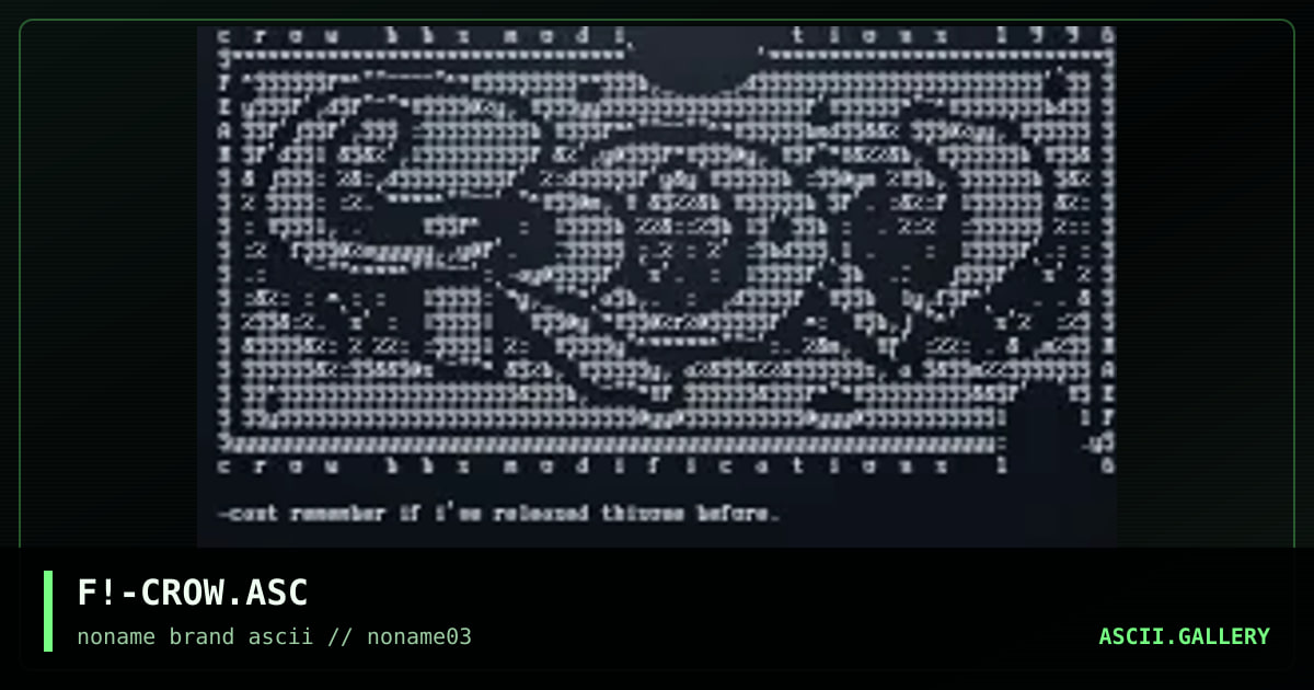 F!-CROW.ASC, by fear, 1996
