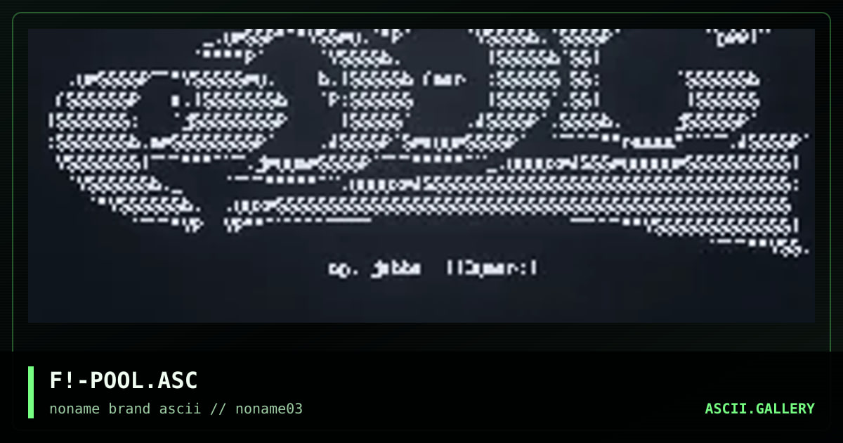 F!-POOL.ASC, by fear, 1996