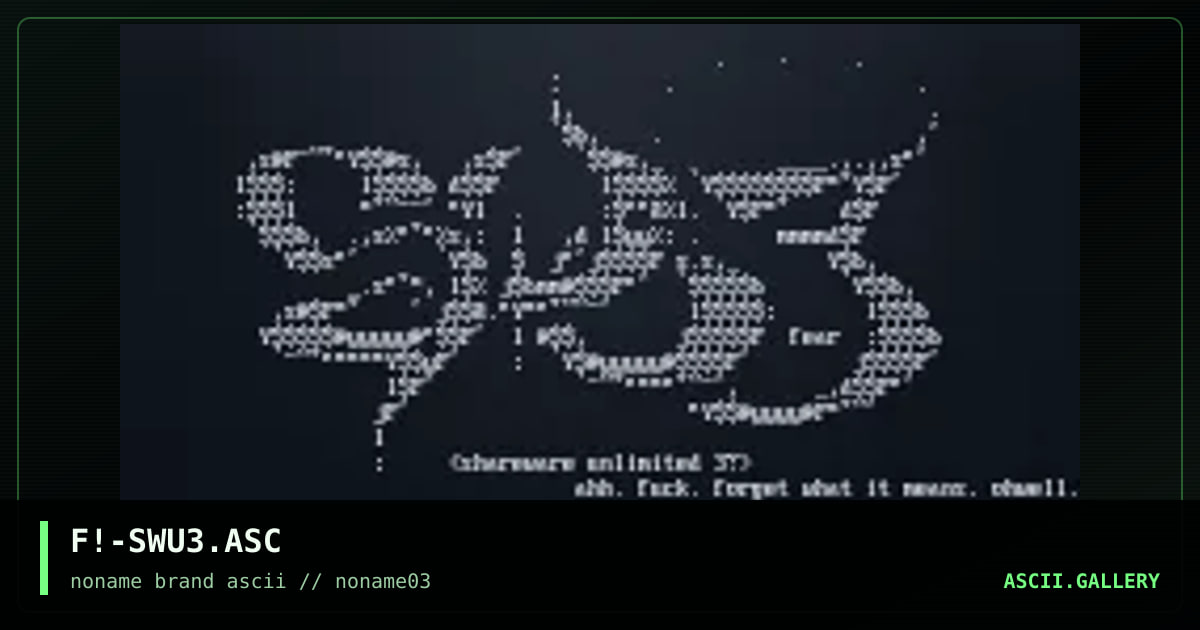 F!-SWU3.ASC, by fear, 1996