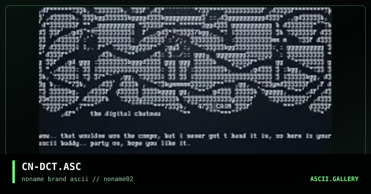 CN-DCT.ASC, by cain, 1996