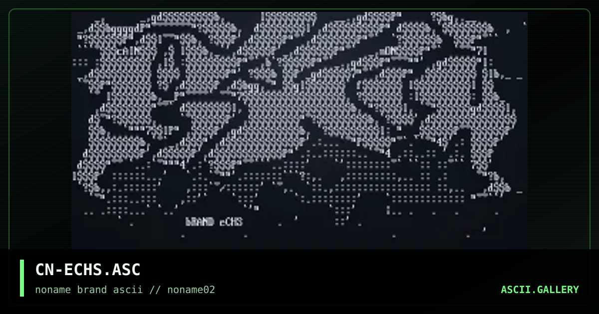 CN-ECHS.ASC, by cain, 1996