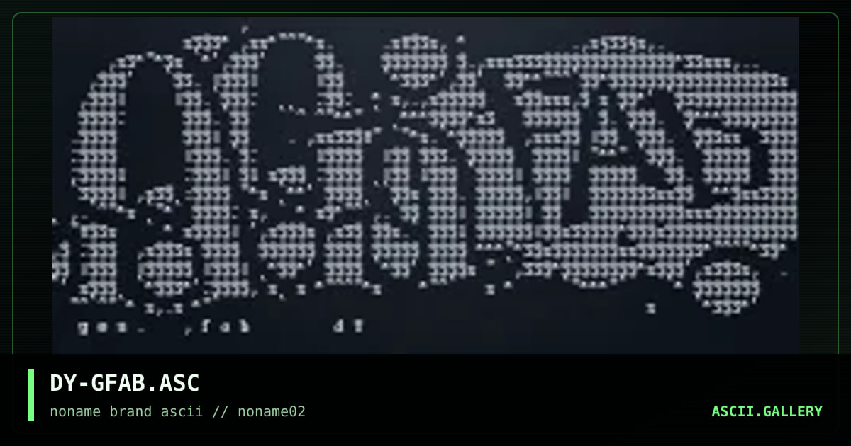 DY-GFAB.ASC, by discyple, 1996