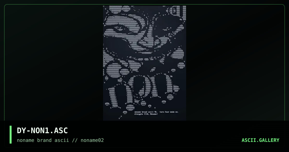 DY-NON1.ASC, by discyple, 1996