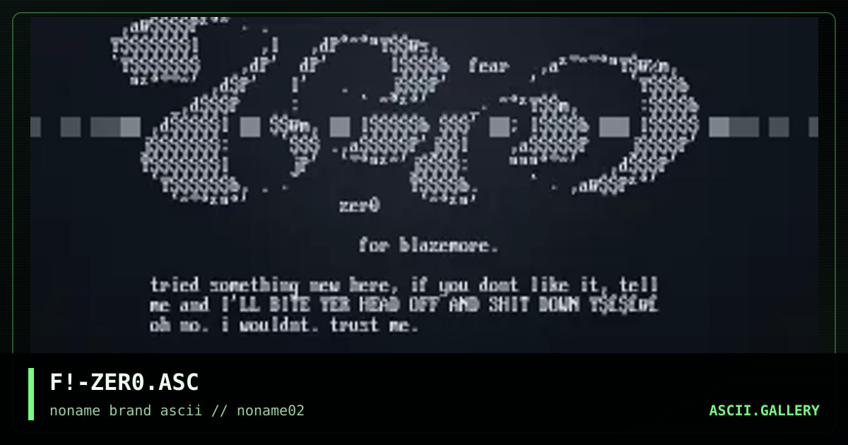 F!-ZER0.ASC, by fear, 1996
