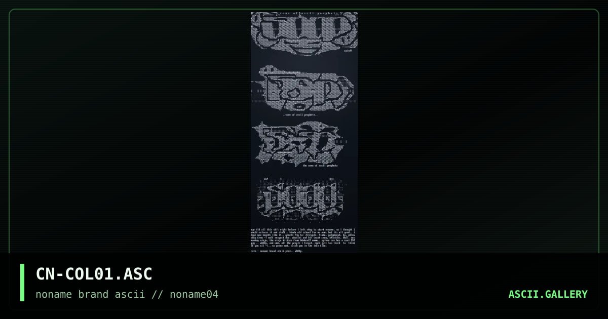 CN-COL01.ASC, by cain, 1996