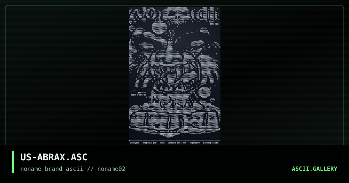 US-ABRAX.ASC, by discyple, cain, 1996