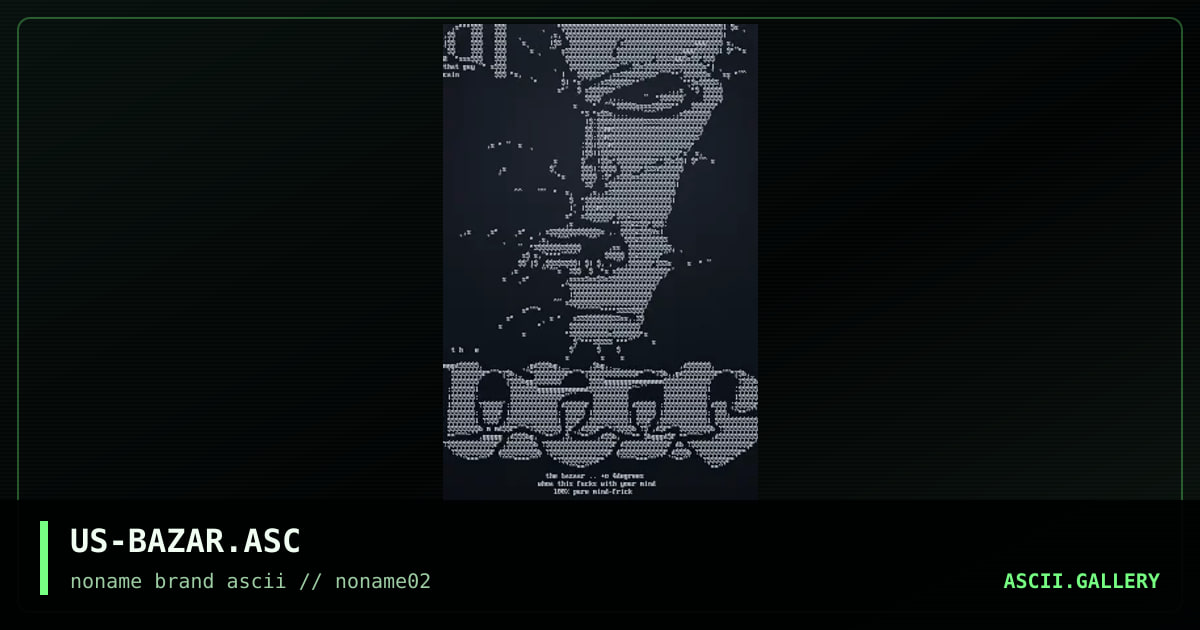 US-BAZAR.ASC, by discyple, cain, 1996