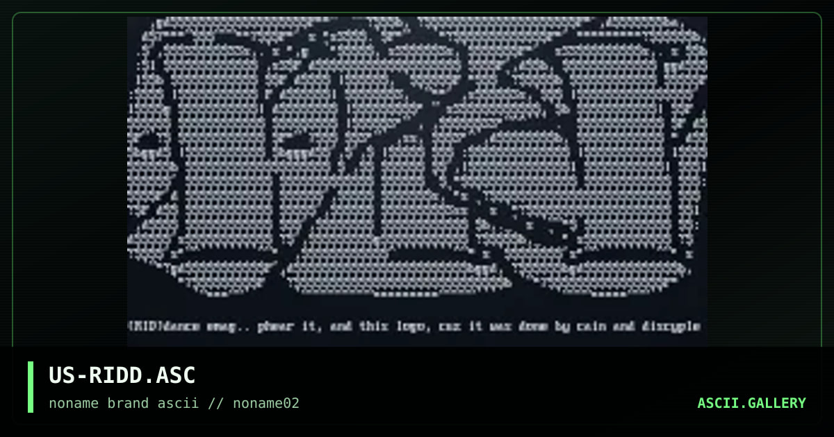 US-RIDD.ASC, by cain, discyple, 1996