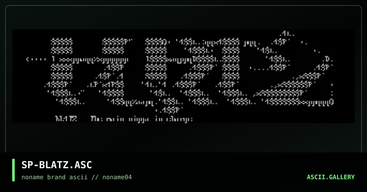 SP-BLATZ.ASC, by spinsane, 1996