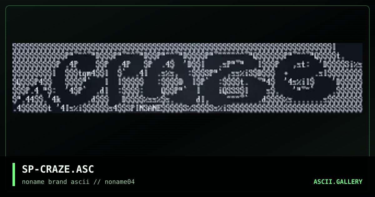 SP-CRAZE.ASC, by spinsane, 1996