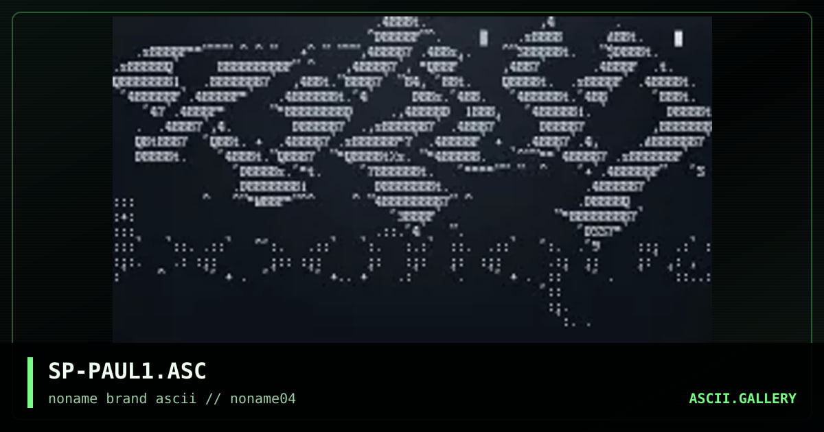 SP-PAUL1.ASC, by spinsane, 1996