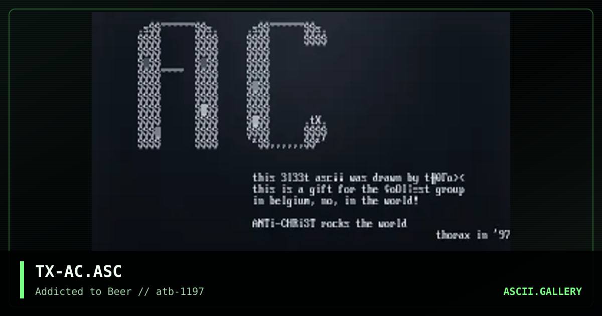 TX-AC.ASC, by thorax, 1997