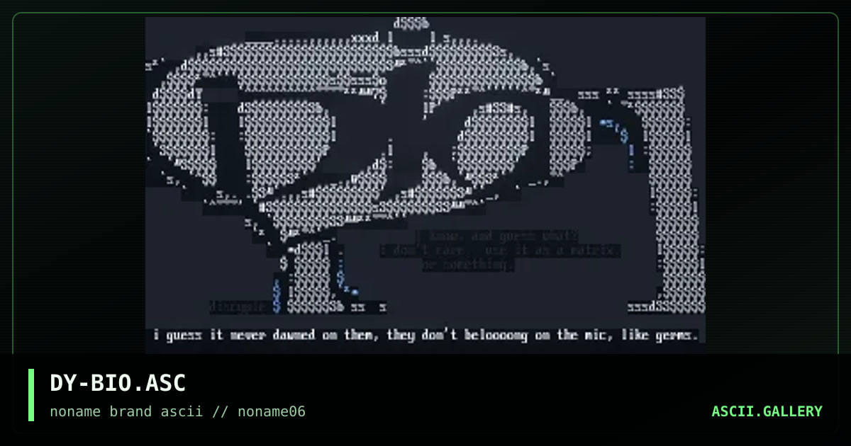 DY-BIO.ASC, by discyple, 1996