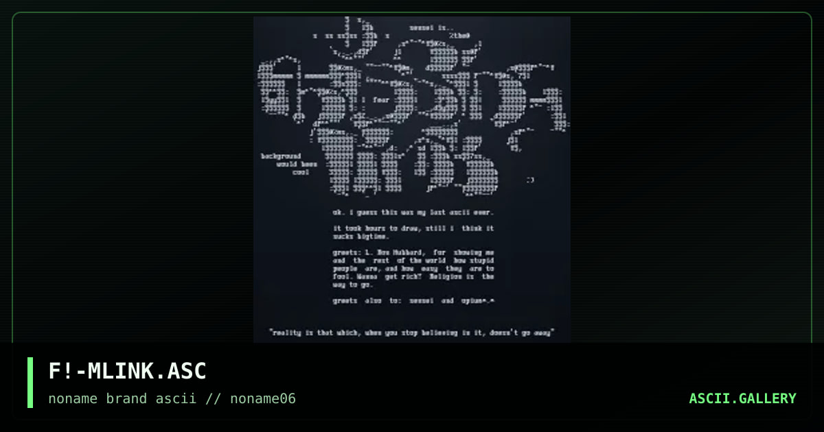 F!-MLINK.ASC, by fear, 1996