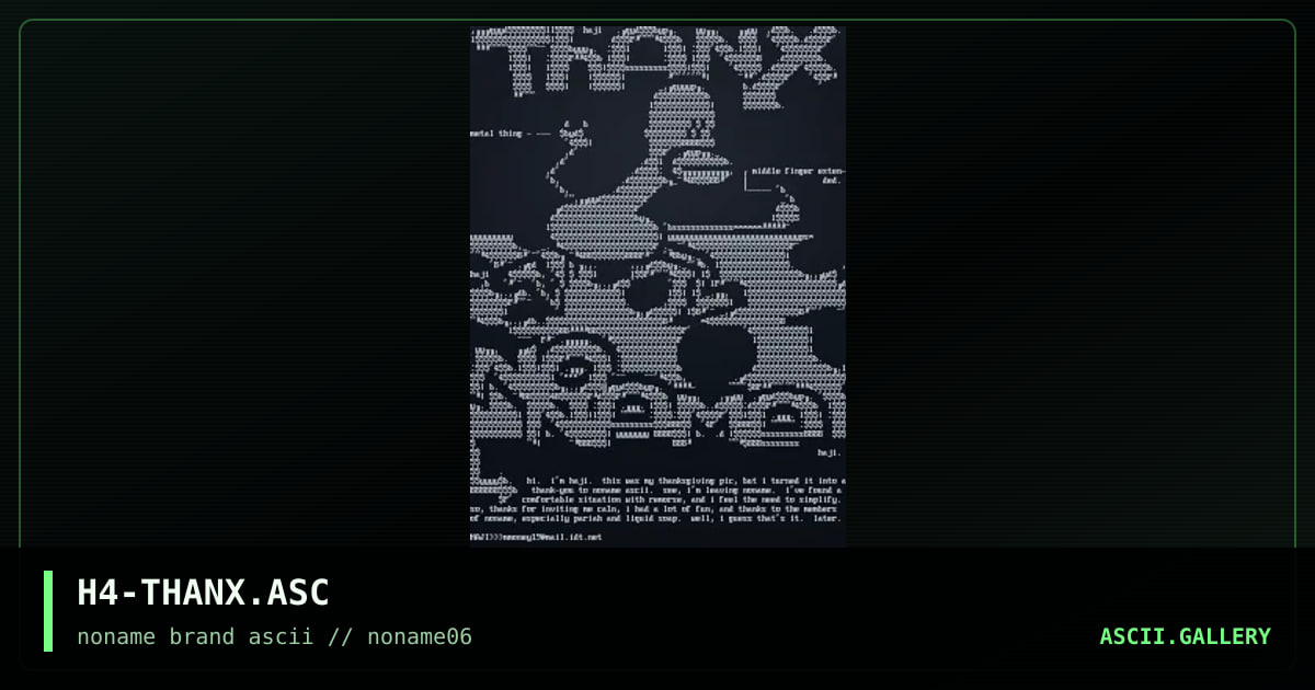 H4-THANX.ASC, by haji, 1996