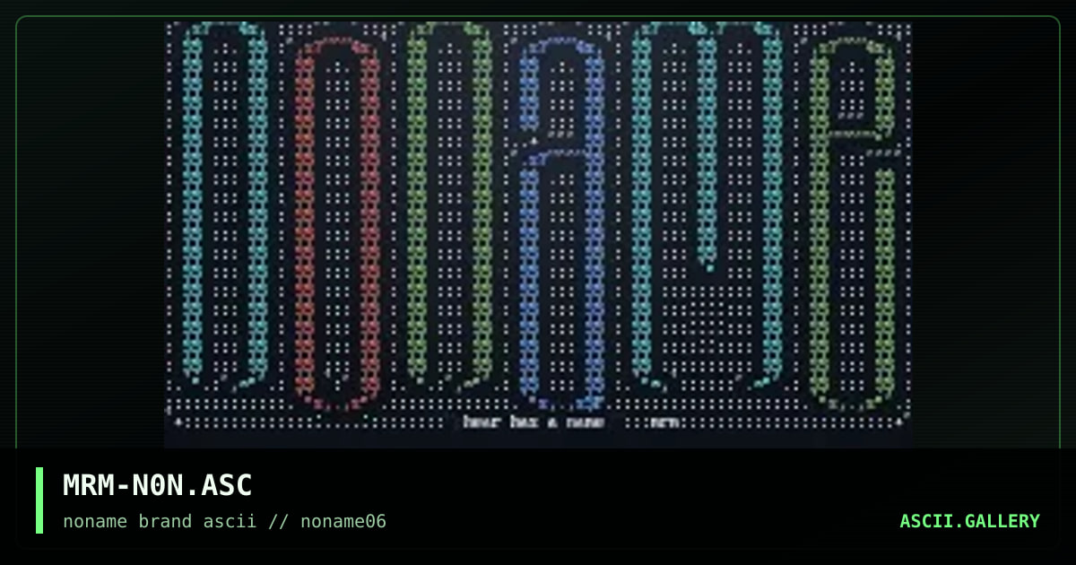 MRM-N0N.ASC, by mr madness, 1996