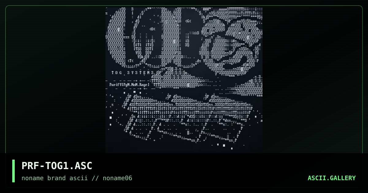 PRF-TOG1.ASC, by purify, 1996