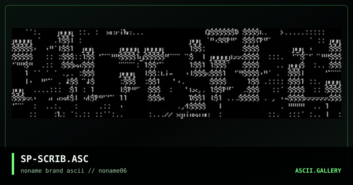 SP-SCRIB.ASC, by spinsane, 1996
