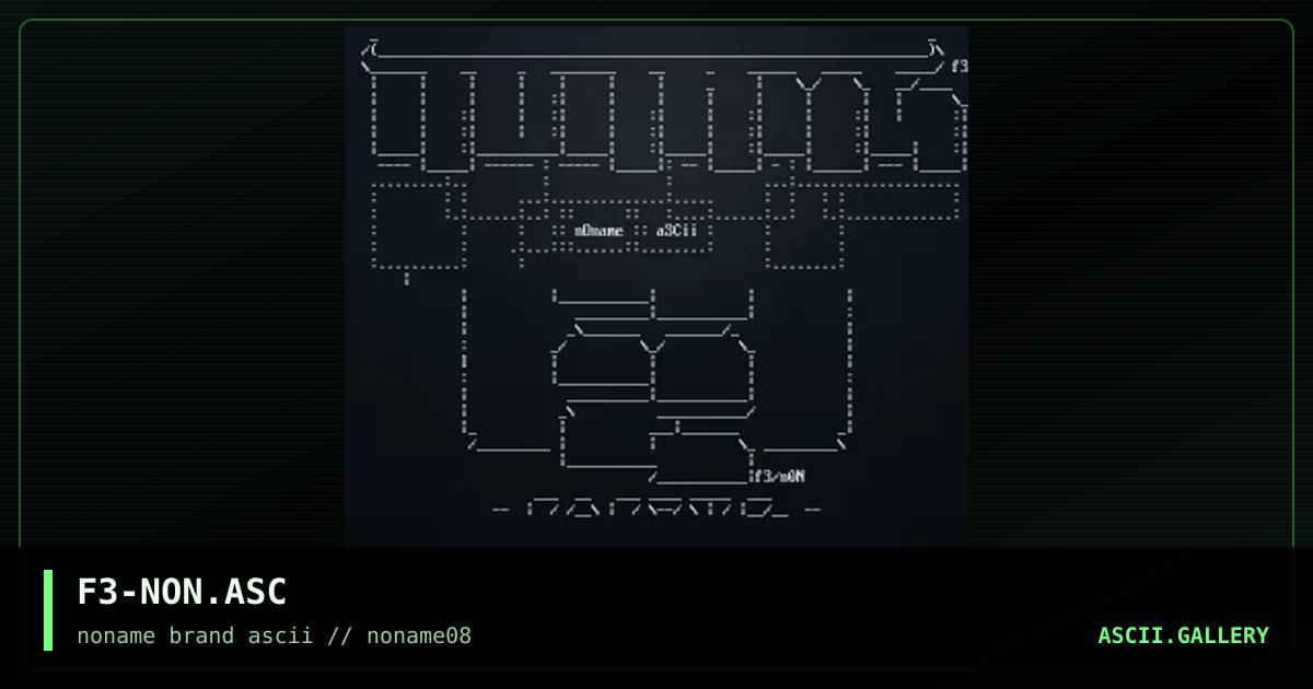 F3-NON.ASC, by feral, 1997