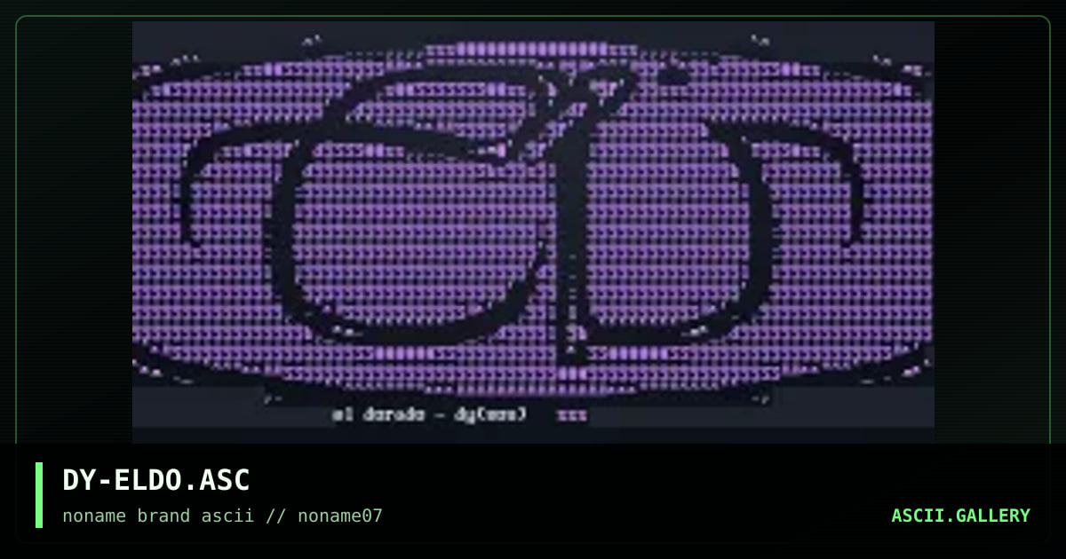 DY-ELDO.ASC, by discyple, 1996