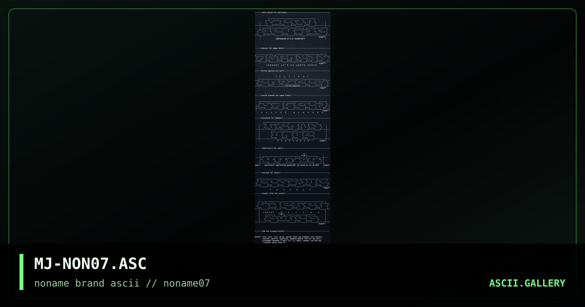 MJ-NON07.ASC, by mjay, 1996