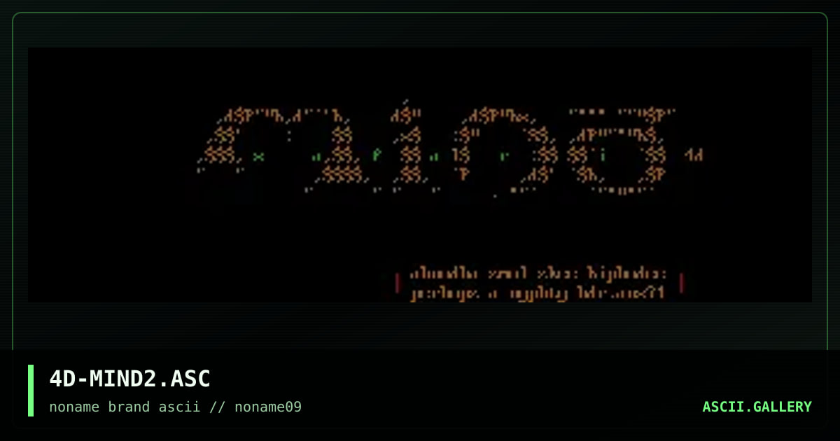 4D-MIND2.ASC, by 4degrees, 1997