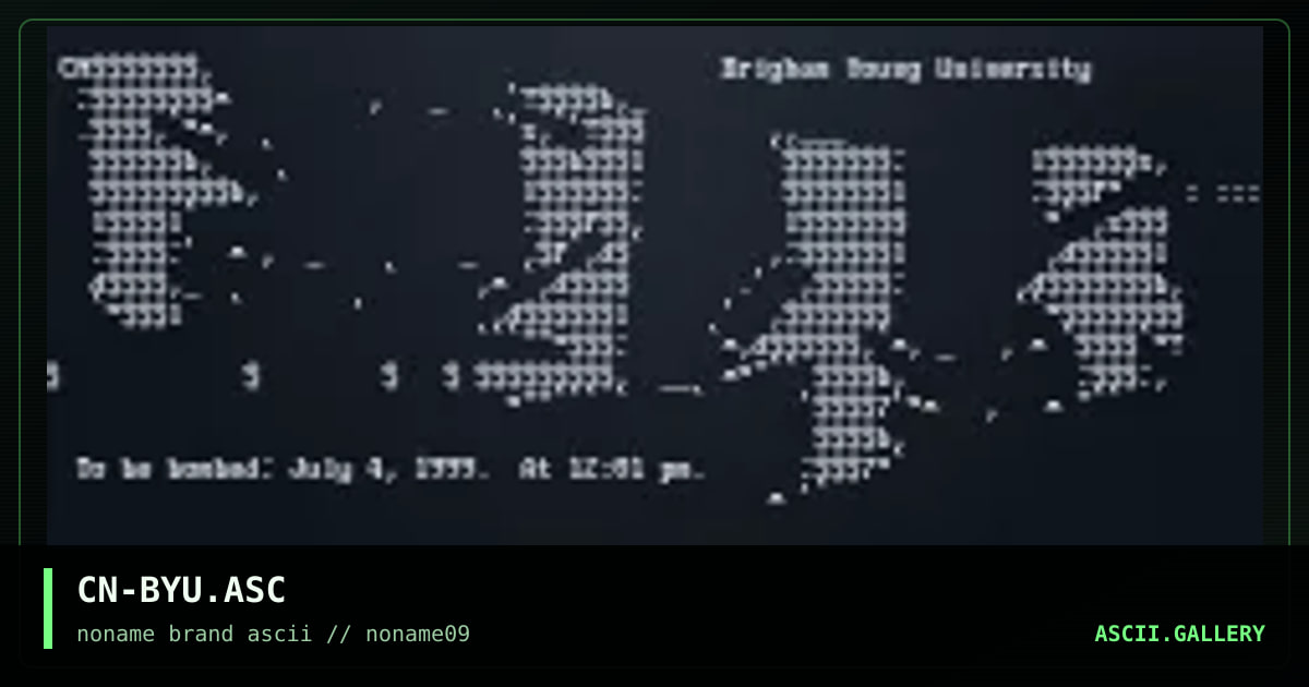 CN-BYU.ASC, by cain, 1997