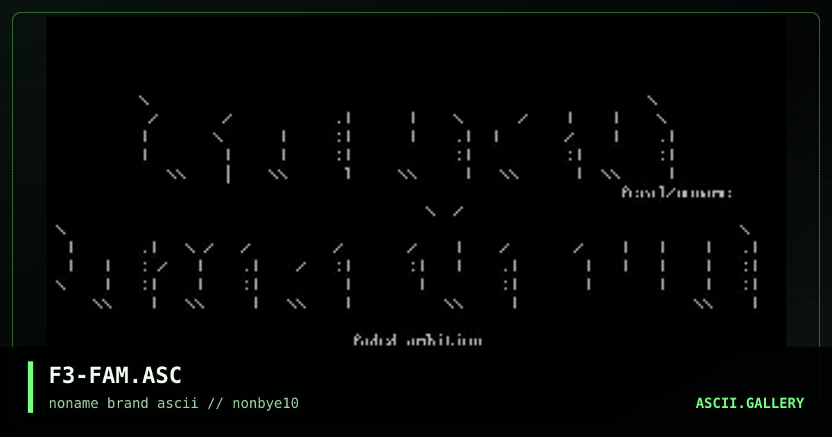 F3-FAM.ASC, by feral, 1997
