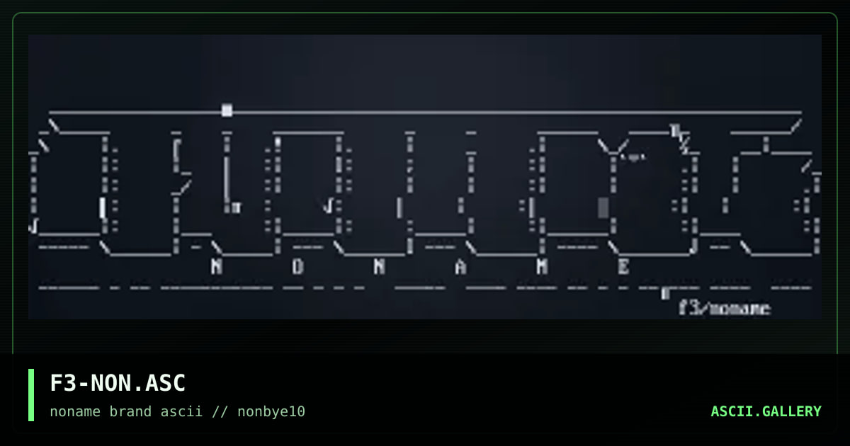 F3-NON.ASC, by feral, 1997