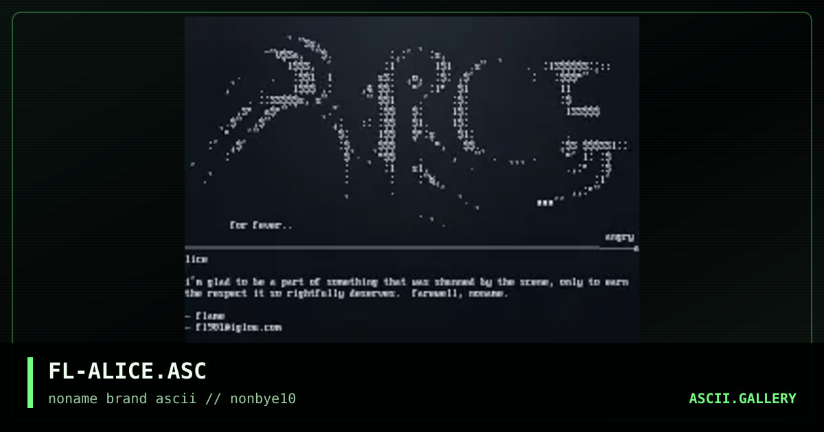 FL-ALICE.ASC, by flame, 1997