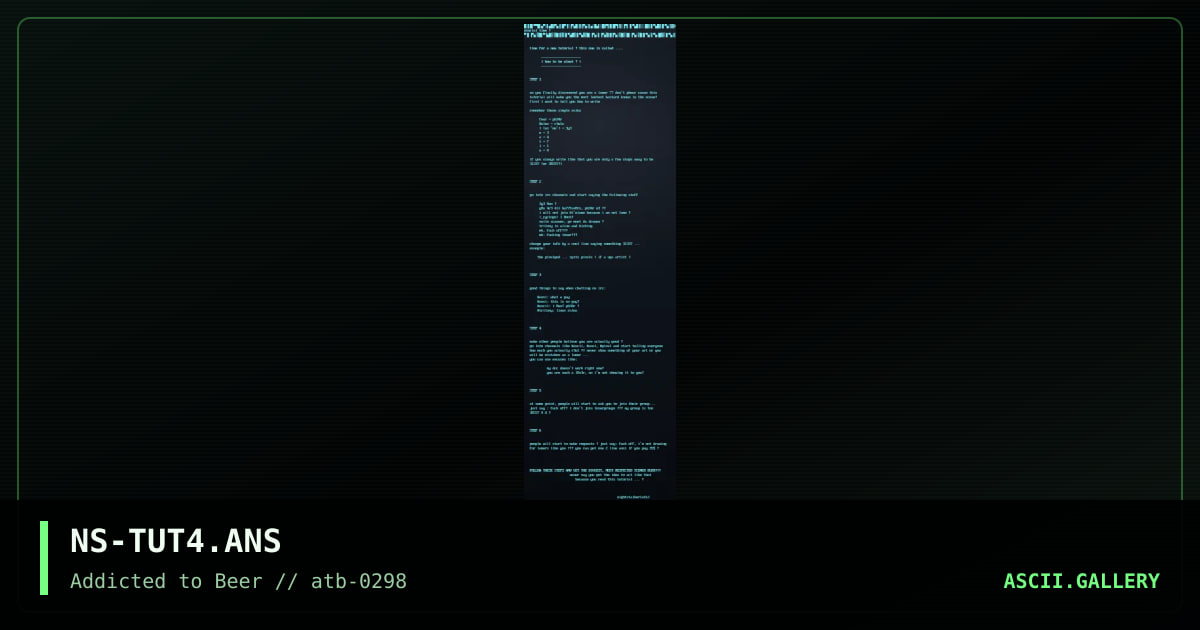 tutorial, by nightstalker, 1998