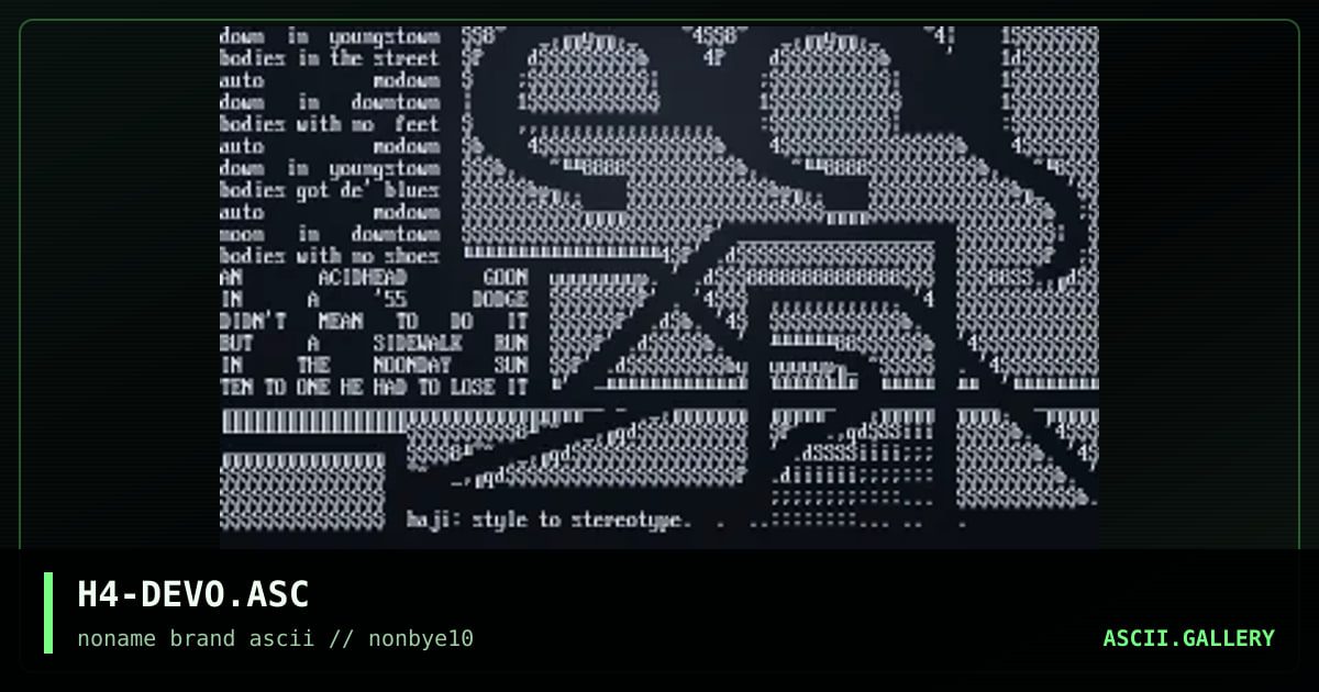 H4-DEVO.ASC, by haji, 1997