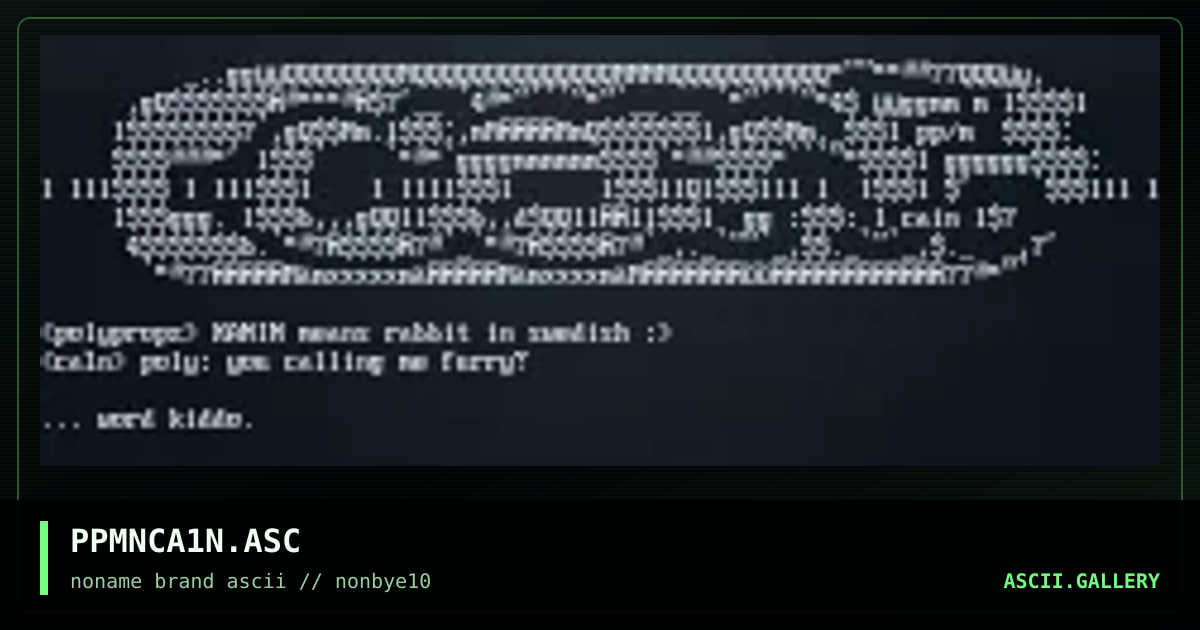 PPMNCA1N.ASC, by polymorph, cain, 1997