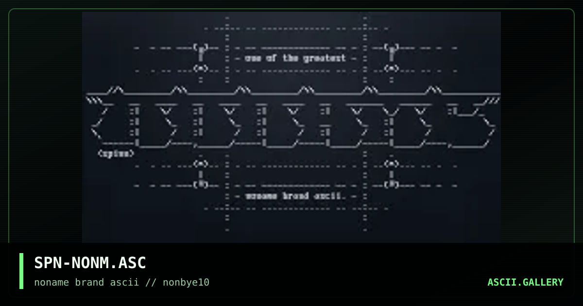 SPN-NONM.ASC, by spinn, 1997