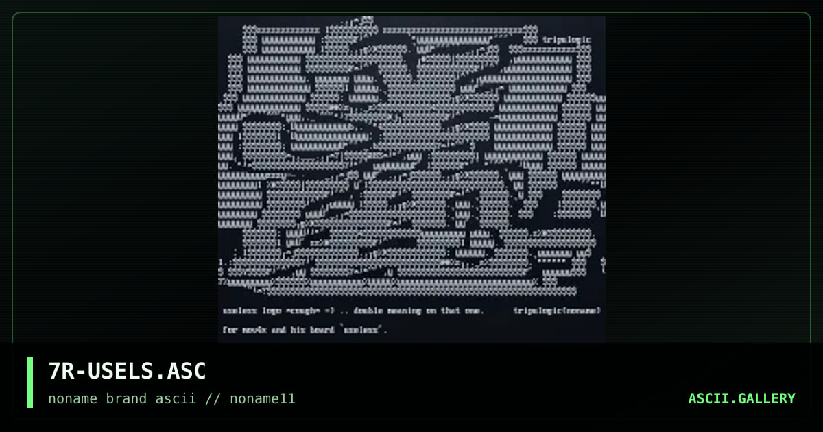 7R-USELS.ASC, by tripulogic, 1998