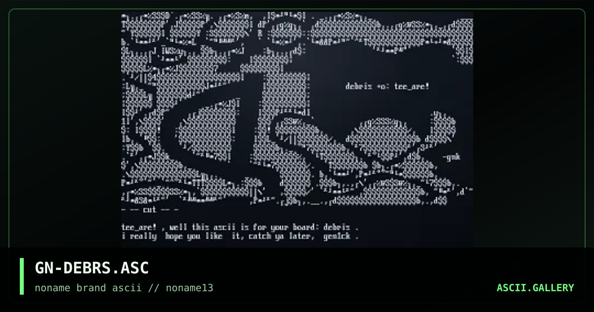 GN-DEBRS.ASC, by genick, 1998