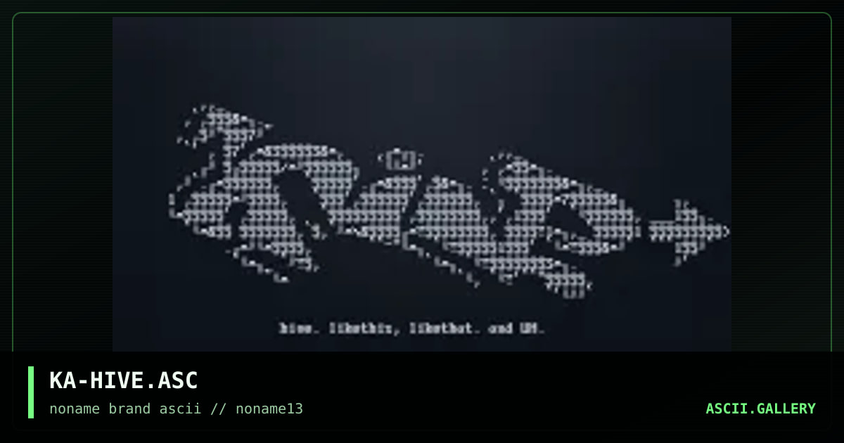 KA-HIVE.ASC, by karachi, 1998