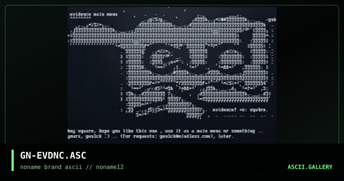 GN-EVDNC.ASC, by genick, 1998
