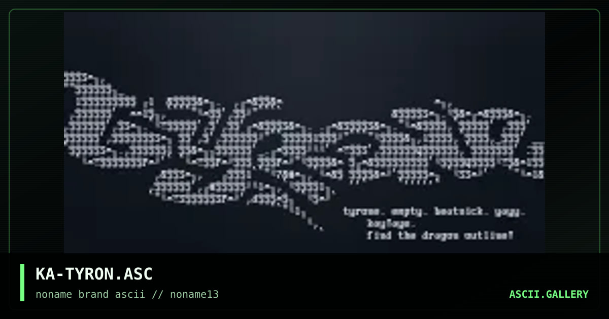 KA-TYRON.ASC, by karachi, 1998