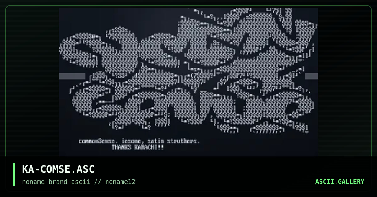 KA-COMSE.ASC, by karachi, 1998