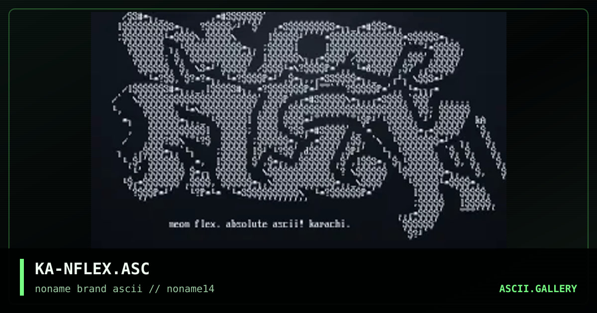 KA-NFLEX.ASC, by karachi, 1998