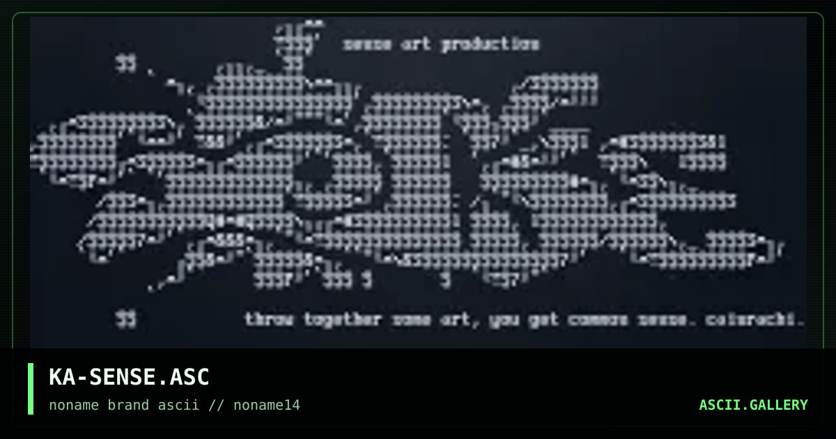 KA-SENSE.ASC, by karachi, 1998