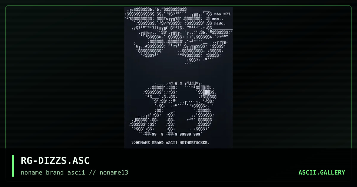 RG-DIZZS.ASC, by krage, 1998
