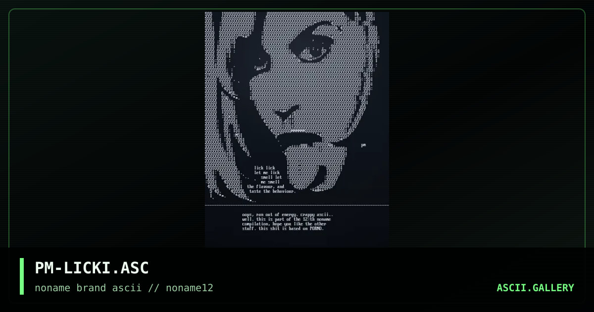 PM-LICKI.ASC, by polymorph, 1998