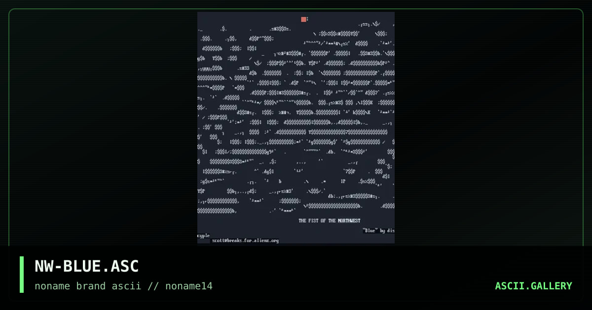 NW-BLUE.ASC, by discyple, 1998