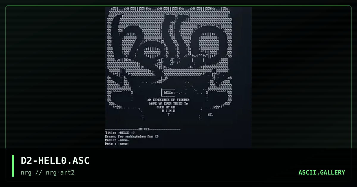 +HELLO :), by dizz, 1999