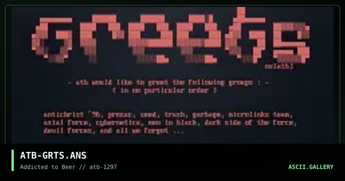 atb group greets, by nightstalker, 1997