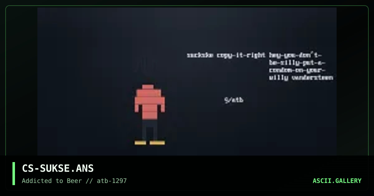 suckske suckable???, by cyclops, 1997