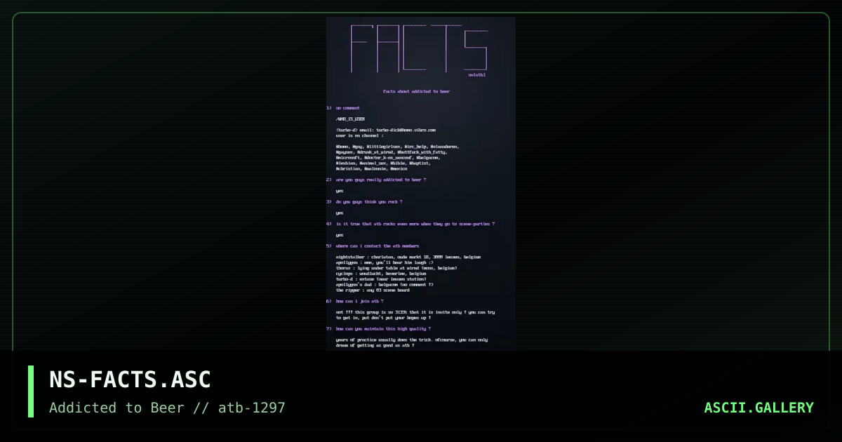facts about atb, by nightstalker, 1997